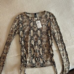 Snakeskin long sleeve shirt